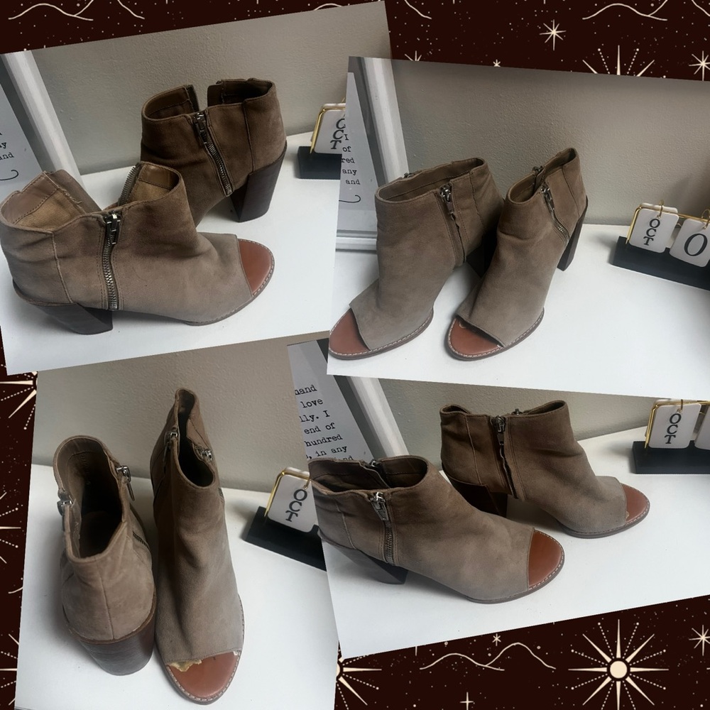 Dolce Vita Suede Peep Toe Bootie